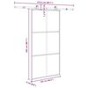 vidaXL Sliding Door with Hardware Set 102x205 cm ESG Glass&Aluminium