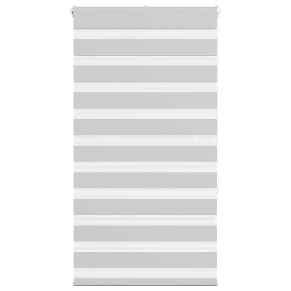 vidaXL Zebra Blind Light Grey 90x150 cm Fabric Width 85.9 cm Polyester