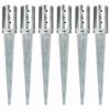 vidaXL Ground Spikes 6 pcs Silver 8x61 cm Galvanised Steel