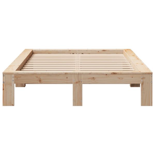 vidaXL Bed Frame without Mattress 120x190 cm Small Double Solid Wood Pine