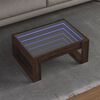 vidaXL Coffee Table with Infinity LED Brown Oak 70x53x30 cm