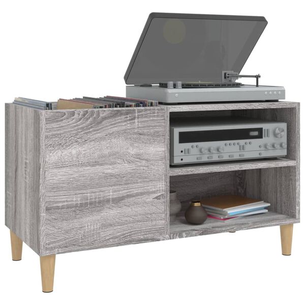 vidaXL Record Cabinet Grey Sonoma 84.5x38x48 cm Engineered Wood