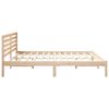 vidaXL Bed Frame with Headboard Brown 180 x 200 cm Solid Pine Wood