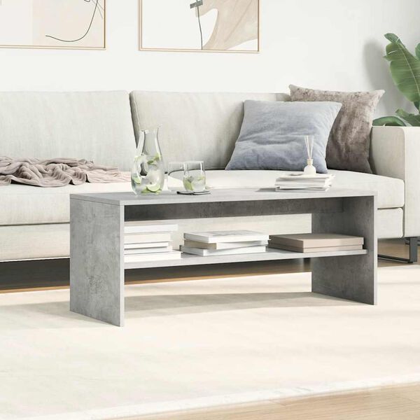 vidaXL TV Cabinet Concrete Grey 100x40x40 cm Engineered Wood