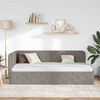 vidaXL Corner Bed Frame with Headboard Taupe 100 x 200 cm Fabric