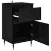 vidaXL Sideboard Black Oak 40 x 35 x 70 cm Engineered Wood and Iron