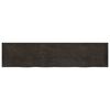 vidaXL Bathroom Countertop Dark Brown 220x50x(2-6) cm Treated Solid Wood