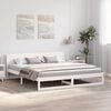 vidaXL Bed Frame with Headboard White 200 x 200 cm Solid Pine Wood