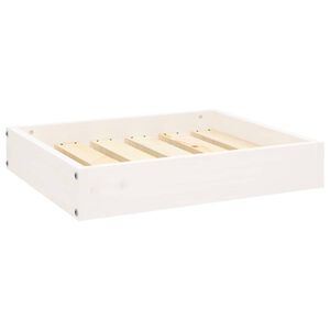 vidaXL Dog Bed White 51,5x44x9 cm Solid Wood Pine