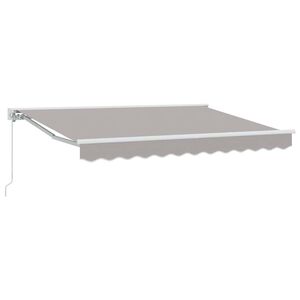vidaXL Awning Frame Light Grey 350 x 200 cm Polyester with PU coating