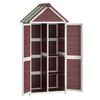 vidaXL 2 Piece Garden Tool Shed Set Mocha Solid Wood Pine