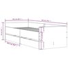 vidaXL Bed Frame with Drawers without Mattress Concrete Grey 100x200 cm
