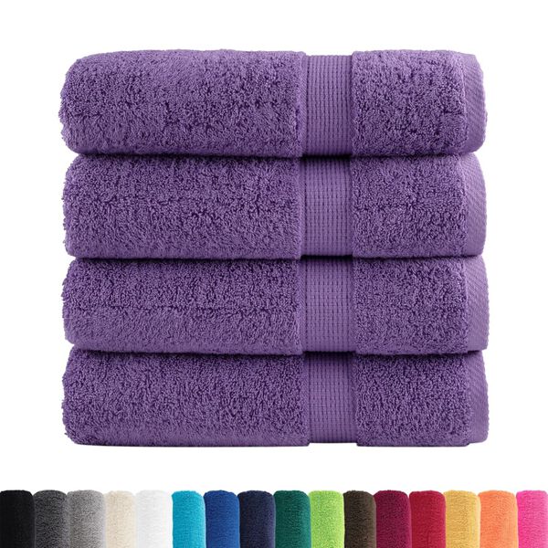 vidaXL Premium Shower Towels SOLUND 4 pcs Purple 70x140 cm 600 gsm