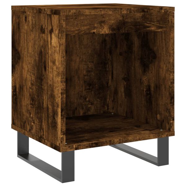 vidaXL Bedside Cabinet Smoked Oak 40x35x50 cm Engineered Wood