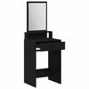 vidaXL Dressing Table Black Oak 50 x 41 x 140 cm Engineered Wood