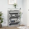 vidaXL Shoe Cabinet Grey Sonoma 63x24x104 cm Engineered Wood