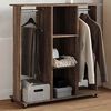 vidaXL Wardrobe with Wheels Brown Oak 102x38x110 cm Engineered Wood