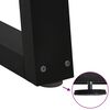 vidaXL Coffee Table Legs V-Shape 2 pcs Black 60x(30-31.3) cm Steel