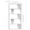 vidaXL Book Cabinet/Room Divider White 80x24x159 cm Engineered Wood