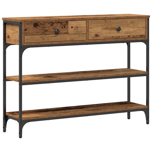 vidaXL Console Table Old Wood 100 x 25 x 75 cm Engineered Wood