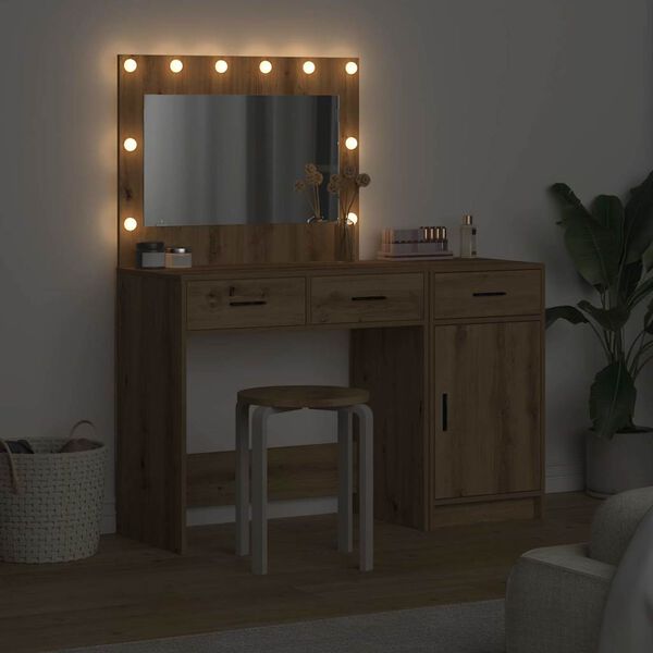 vidaXL Dressing Table 2 pcs Brown 40 x 41 x 75 cm Engineered wood