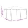vidaXL Party Tent Anthracite 400 x 400 x 266 cm Polyethylene and Steel