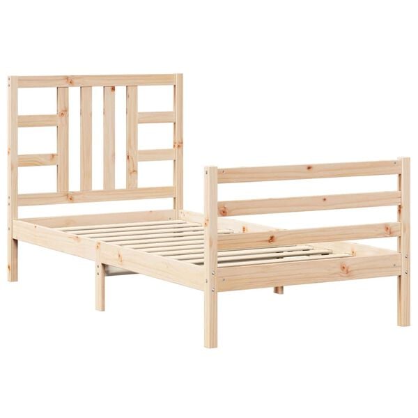 vidaXL Bed Frame without Mattress 90x200 cm Solid Wood Pine