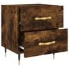 vidaXL Bedside Cabinet Smoked Oak 40x35x47.5 cm Engineered Wood