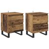 vidaXL Bedside Cabinet 2 pcs Old Wood 40 x 35 x 50 cm Engineered Wood