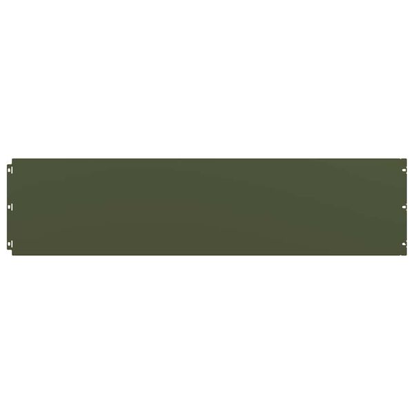 vidaXL Lawn Edgings 10 pcs Olive Green 25x103 cm Cold-rolled Steel