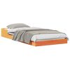 vidaXL Bed Frame Wax Brown 90 x 220 cm Solid Pine Wood