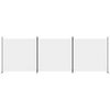 vidaXL 3-Panel Room Divider White 525x180 cm Fabric