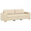 vidaXL Sofa Cream 221 x 78 x 80 cm Fabric