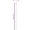 vidaXL Fence Post 26 pcs Green 3.2 x 3.2 x 170 cm Steel