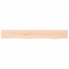 vidaXL Wall Shelf 80x10x2 cm Untreated Solid Wood Oak