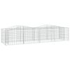 vidaXL Arched Gabion Raised Bed 200x50x50 cm Galvanised Iron