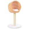 vidaXL Cat Tree | Natural | Willow, Sisal rope, Plush