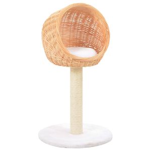 vidaXL Cat Tree | Natural | Willow, Sisal rope, Plush