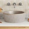 vidaXL Sink Grey &Oslash;40x15 cm Marble