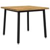 vidaXL Live Edge Dining Table 90 x 90 x 75 cm Solid Acacia Wood