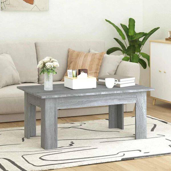 vidaXL Coffee Table Grey Sonoma 100x60x42 cm Engineered Wood