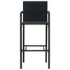 vidaXL 5 Piece Garden Bar Set Black