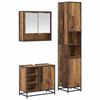 vidaXL Bathroom Furniture Set with Door 3 pcs Old Wood Engineered Wood
