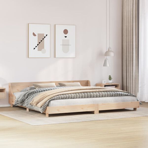 vidaXL Bed Frame without Mattress 180x200 cm Super King Solid Wood Pine