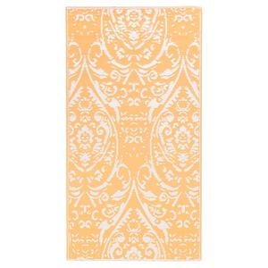 vidaXL Outdoor Carpet ARAKIL Orange and White 120x180 cm PP