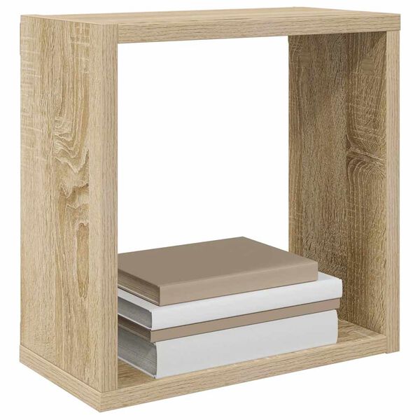vidaXL Wall Cube Shelves 6 pcs Sonoma Oak 30x15x30 cm