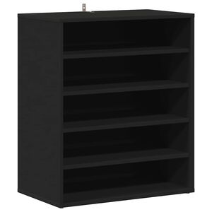 vidaXL Shoe Cabinet Black 60x35x70 cm Engineered Wood