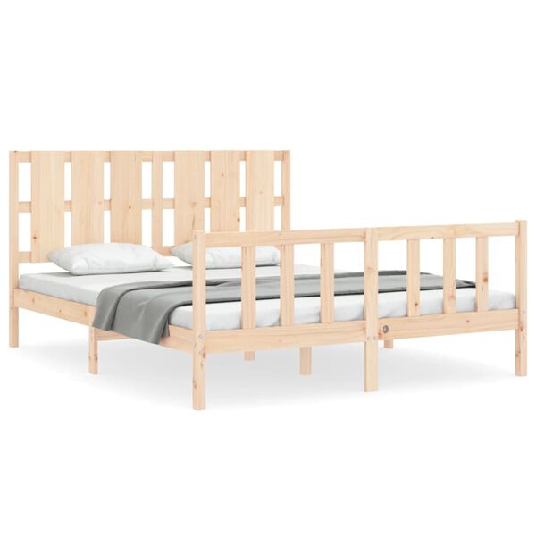 vidaXL Bed Frame without Mattress 160x200 cm Solid Wood Pine