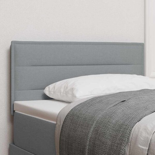 vidaXL Headboard with Headboard Light Grey 100 cm Faux Leather