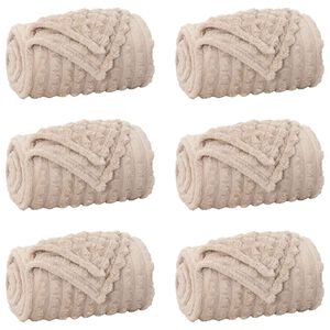 vidaXL Throw Blankets 6 pcs Beige 200 x 150 cm 4.5 kg Fleece